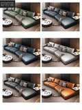 BASKIN Modern Leather Sofa