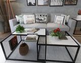 MACKENZIE Minimalist Marble Metal Frame Coffee Table