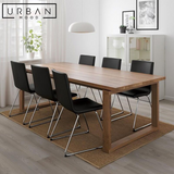 MACHI Rustic Ash Wood Dining Table