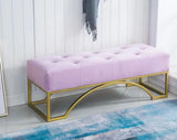 MINX Victorian Velvet Ottoman Bench