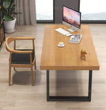 DAMIAN Modern Rustic Solid Pine Wood Office Writing Table