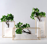 DIANA Faux Marble Wireframe Planter