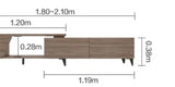 DION Minimalist Japanese Wooden TV Console