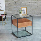 (Clearance) NIELSON Mixed Element Side Table