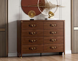 Juan Japanese Style Solid Wood Frame Chest of Drawers Cabinet