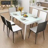 PRIESTLEY Tempered Glass Dining Table Set