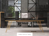 REGAL Modern Industrial X Frame Dining Table