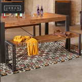 RIDGET Industrial Solid Wood Dining Bench