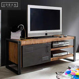 RIDGET Industrial Solid Wood TV Cabinet