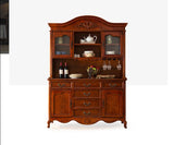 SOPHIE BOSTON Glass Display Buffet Hutch American Classic Solid Wood Wine Cabinet ( 10 Size and Design )