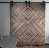 SADIE Modern Industrial Solid Wood Sliding Door