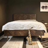 KINGSTON Acacia Wood Herringbone Bedframe
