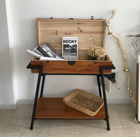JACQUES Rustic Reclaimed Wood Hallway Console