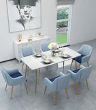 VELL Duo Tone Fabric Dining Chair