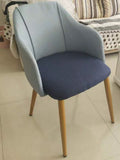 VELL Duo Tone Fabric Dining Chair