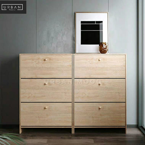 POLACK Scandinavian Ultra Slim Shoe Cabinet