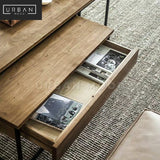 DOSSIER Rustic Solid Wood Coffee Table