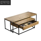 DOSSIER Rustic Solid Wood Coffee Table