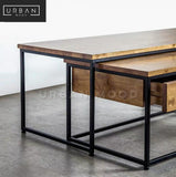 DOSSIER Rustic Solid Wood Coffee Table