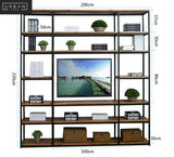 CLIFT Modern Industrial Solid Wood TV Shelf