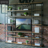 CLIFT Modern Industrial Solid Wood TV Shelf