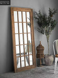 GASTON Rustic Windowgrill Standing Mirror