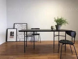 YOSHI Minimalist Ultra Slim Black Dining Office Table