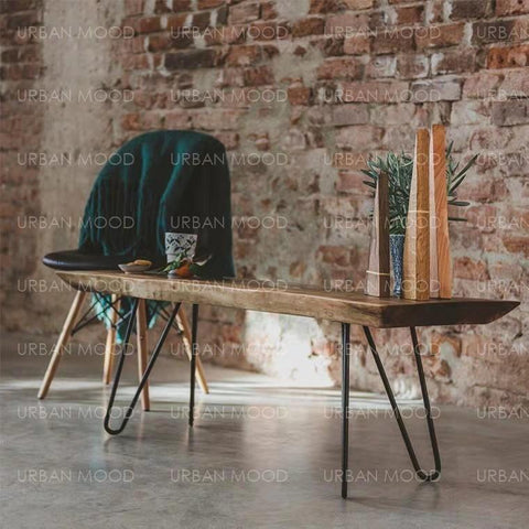 Batur Suar Wood Dining Table & Bench