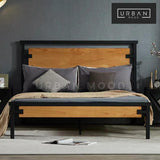ZENITH Industrial Solid Wood Bed