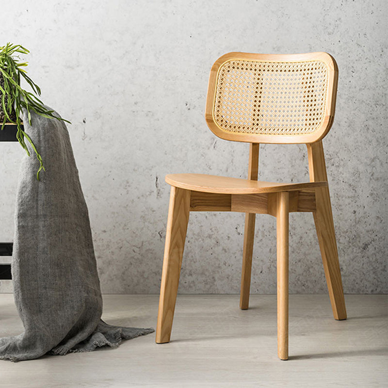 Malia RITZ Japanese Chair Nippon Style Rattan Dining Chair Walnut, Che ...