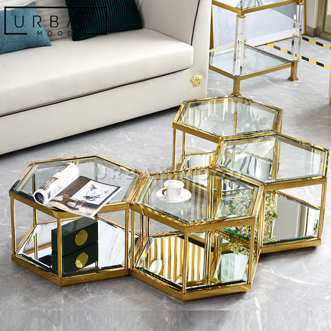 CLEVIS Modern Chrome Coffee Table
