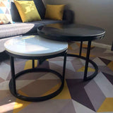 Mod Monochrome Round Coffee Table