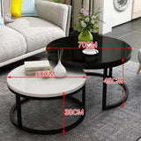 Mod Monochrome Round Coffee Table