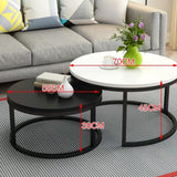 Mod Monochrome Round Coffee Table