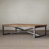 DAWSON Modern Industrial Solid Wood Table