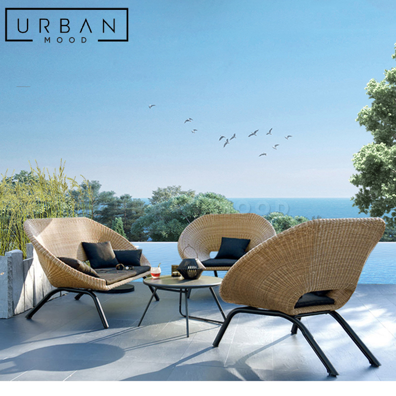 ENTHRAL Modern Rattan Outdoor Sofa – RoomyRoom.com - Contemporary ...