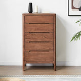 Bianca HYATT Chest Drawers Pure American Solid Wood high Chest of Drawers Modern Minimalist Japanese ( Walnut & Natural Colour)