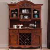 SOPHIE BOSTON Glass Display Buffet Hutch American Classic Solid Wood Wine Cabinet ( 10 Size and Design )