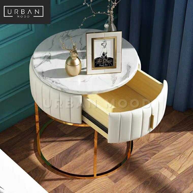 KALYN Modern Marble Bedside Table Contemporary Modern