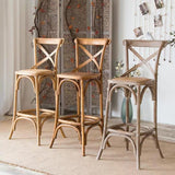 KITH Rustic Solid Wood Bar Stool