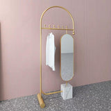 LYNDSEY Standing Mirror Clothes Rack