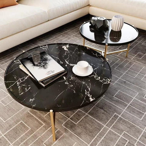 NOVELLE Round Marble Nesting Coffee Tables