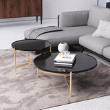 NOVELLE Round Marble Nesting Coffee Tables