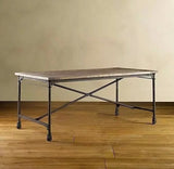 PIQUE Industrial Raw Solid Wood Study Table