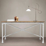 PIQUE Industrial Raw Solid Wood Study Table