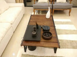 STAMMER Industrial Solid Wood Coffee Table